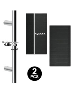 Cubierta de Manija de Puerta Homakover Neopreno Ajustable (2 Unidades, Negro) 2