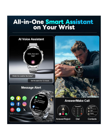 Reloj Inteligente BENYAR EF13 con Llamadas Bluetooth y Pantalla HD