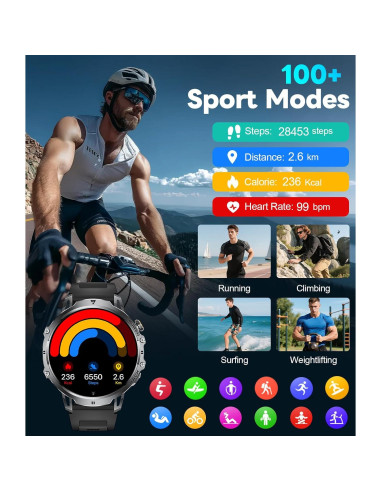 Reloj Inteligente BENYAR EF13 con Llamadas Bluetooth y Pantalla HD