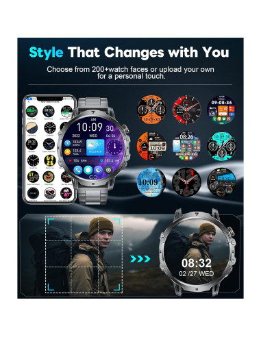 Reloj Inteligente BENYAR EF13 con Llamadas Bluetooth y Pantalla HD