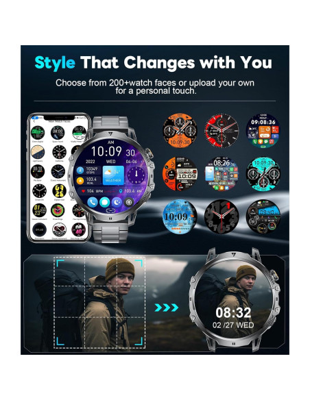 Reloj Inteligente BENYAR EF13 con Llamadas Bluetooth y Pantalla HD