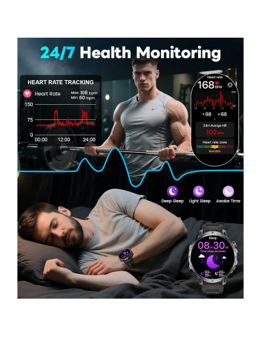 Reloj Inteligente BENYAR EF13 con Llamadas Bluetooth y Pantalla HD