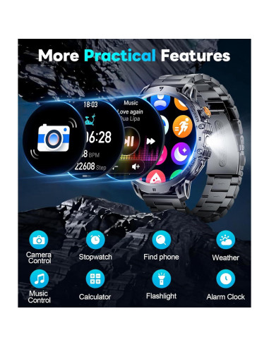 Reloj Inteligente BENYAR EF13 con Llamadas Bluetooth y Pantalla HD