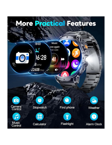 Reloj Inteligente BENYAR EF13 con Llamadas Bluetooth y Pantalla HD