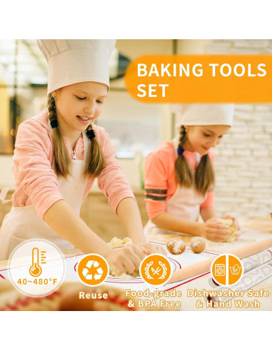 Conjunto de Tapetes de Silicona Nice Kitchen 4 en 1 para Hornear