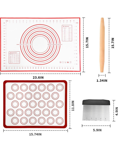 Conjunto de Tapetes de Silicona Nice Kitchen 4 en 1 para Hornear