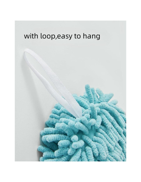 Paquete de 3 Toallas de Mano Chenille Yaocoral Verde Café Azul