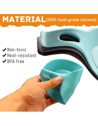 Soporte para Cucharas de Silicona HMDZMR - Paquete de 3, Resistente al Calor