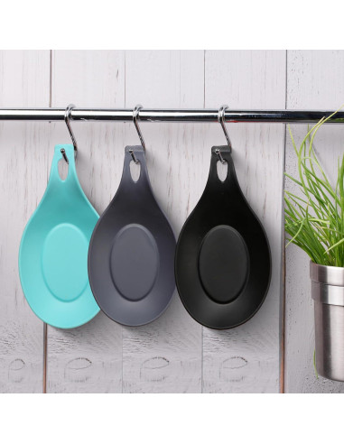 Soporte para Cucharas de Silicona HMDZMR - Paquete de 3, Resistente al Calor