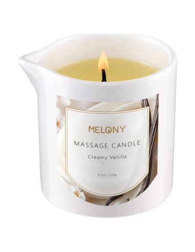 Vela de Masaje Hidratante MELONY 240ml Vainilla Cremosa