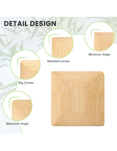 6 Raspadores de Bambú Velarionna para Limpiar Utensilios 7cm