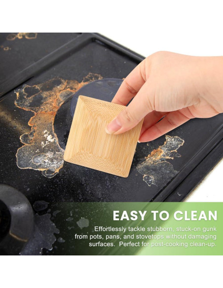 6 Raspadores de Bambú Velarionna para Limpiar Utensilios 7cm