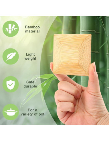 6 Raspadores de Bambú Velarionna para Limpiar Utensilios 7cm