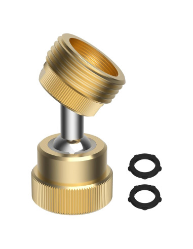 Adaptador de Manguera de Jardín Hibbent 3/4" GHT Doble Giro