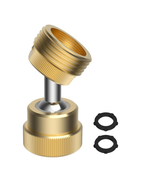 Adaptador de Manguera de Jardín Hibbent 3/4" GHT Doble Giro