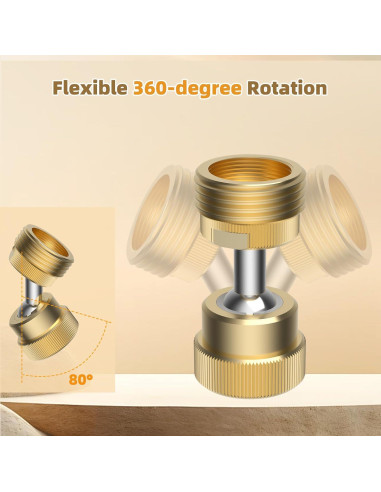 Adaptador de Manguera de Jardín Hibbent 3/4" GHT Doble Giro