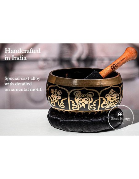 Tazón Cantante Ornamental Meinl 10.5 cm con Martillo y Cojín