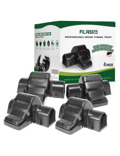 Trampa para Ratas Filpestco Extra Grande Reutilizable 4 Pcs