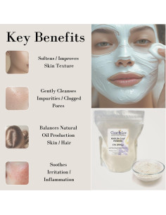 Polvo de Arcilla Kaolin Cosmético ClearLee 227g - Piel Suave 2