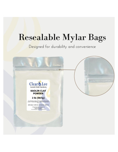 Polvo de Arcilla Kaolin Cosmético ClearLee 227g - Piel Suave
