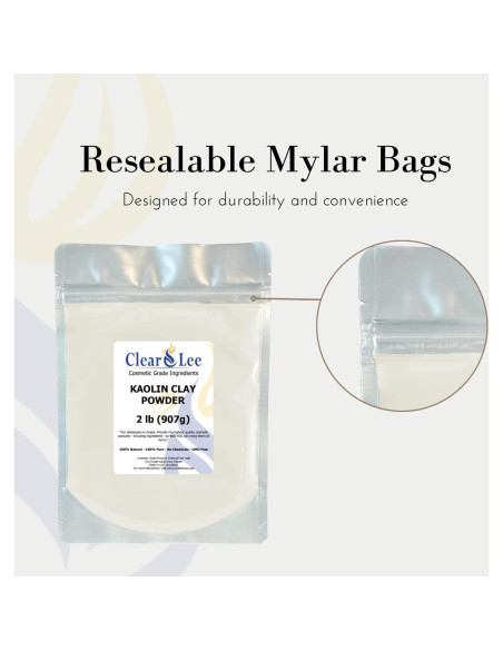 Polvo de Arcilla Kaolin Cosmético ClearLee 227g - Piel Suave