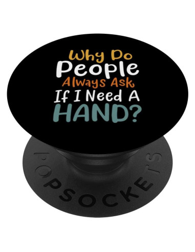 PopSockets Adhesivo PopGrip Negro - Humor sobre Amputación