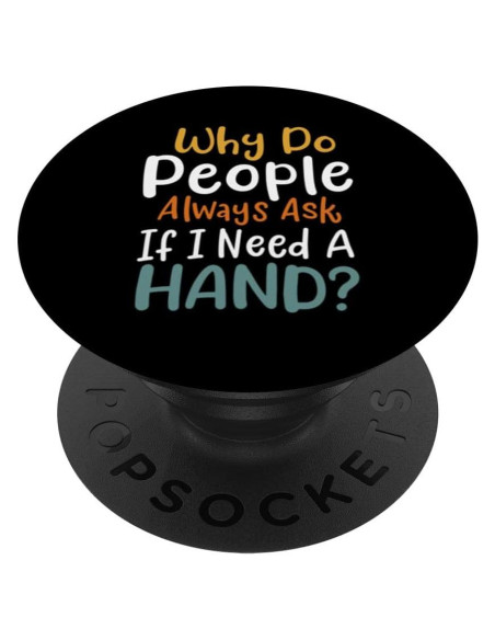 PopSockets Adhesivo PopGrip Negro - Humor sobre Amputación