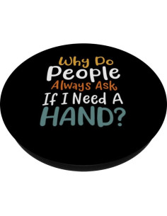 PopSockets Adhesivo PopGrip Negro - Humor sobre Amputación 2