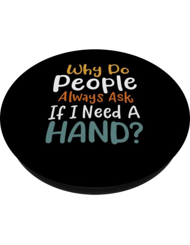 PopSockets Adhesivo PopGrip Negro - Humor sobre Amputación