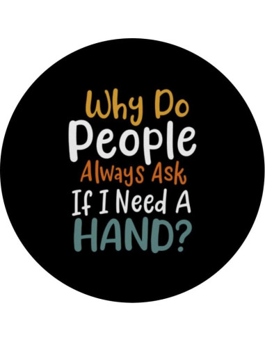 PopSockets Adhesivo PopGrip Negro - Humor sobre Amputación