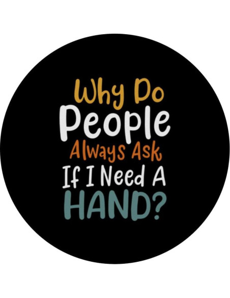 PopSockets Adhesivo PopGrip Negro - Humor sobre Amputación