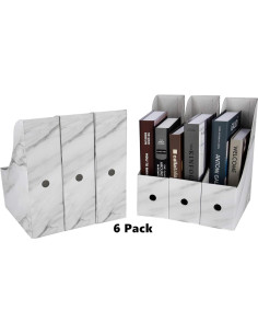 Soporte para Revistas HUAPRINT 6 Unidades Gris Marmoleado 2