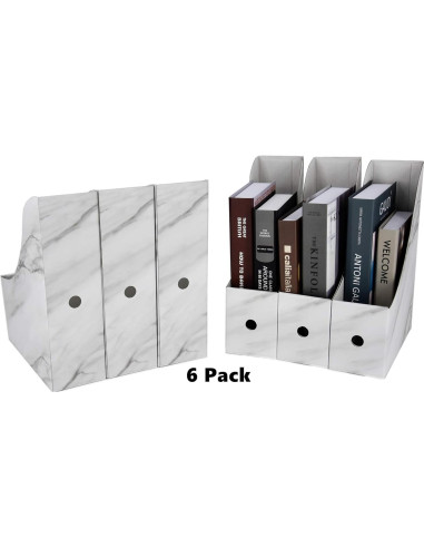 Soporte para Revistas HUAPRINT 6 Unidades Gris Marmoleado