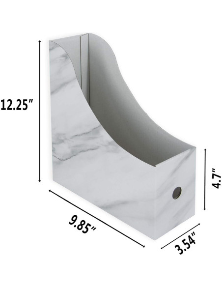 Soporte para Revistas HUAPRINT 6 Unidades Gris Marmoleado
