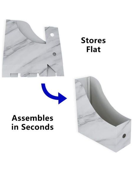 Soporte para Revistas HUAPRINT 6 Unidades Gris Marmoleado