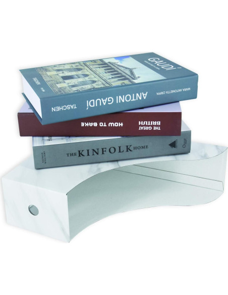 Soporte para Revistas HUAPRINT 6 Unidades Gris Marmoleado