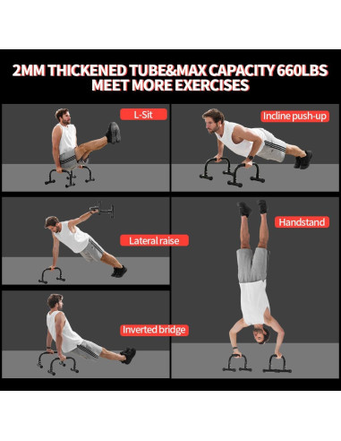 Barra de Flexiones Teclor Alta Resistencia 299.4kg Portátil