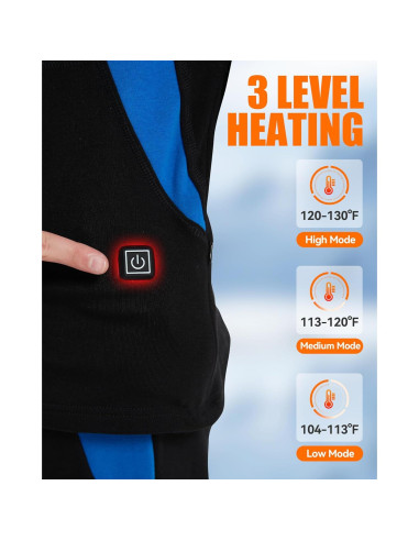 Conjunto Ropa Interior Calefaccionada Hombre 2 Piezas 10000mAh