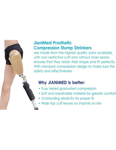 Reductor de muñón JianiMed XS 20cm compresión 20-30 mmHg