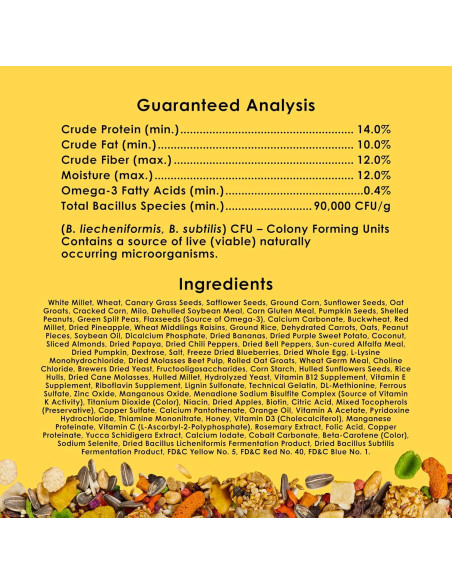 Comida para Conures Kaytee Fiesta 2.04 kg - Nutrición Completa