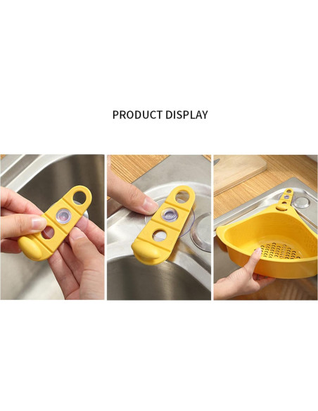 Canasta de Drenaje Triangular Cunyuer Amarillo 26x16cm