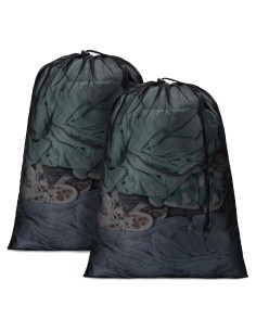 2 Bolsas de Lavandería de Malla XL Aegero 61x91cm Negro