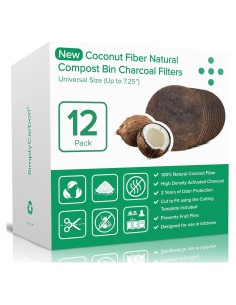 Filtro Biodegradable Simply Carbon para Cubos de Compostaje