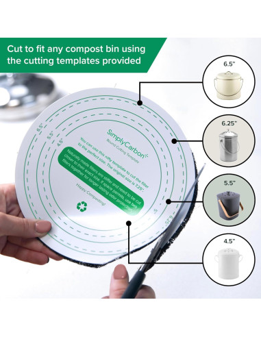 Filtro Biodegradable Simply Carbon para Cubos de Compostaje