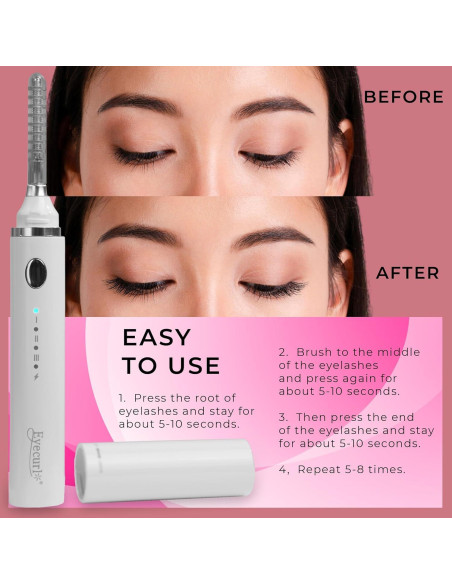 Rizador de Pestañas Térmico ARCIK Portátil USB Rosa