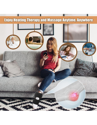 Faja Térmica para Tobillo WOOLALA con Vibración y Calor USB