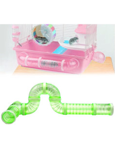 Juego de Túneles Curvados para Jaula de Mascotas Besimple - 8 Piezas - Diámetro 5.33 cm 2