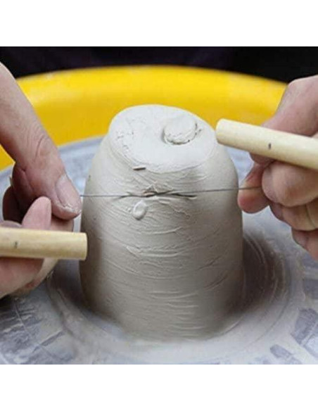 Cortadores de Arcilla de Alambre Ioffer-super 12 Pcs con Mango de Madera