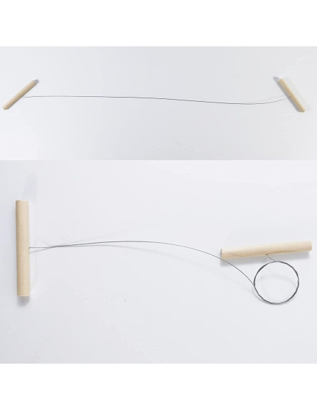 Cortadores de Arcilla de Alambre Ioffer-super 12 Pcs con Mango de Madera