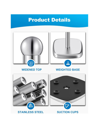 Soporte de Toallas de Papel SMARTAKE Acero Inoxidable Plata